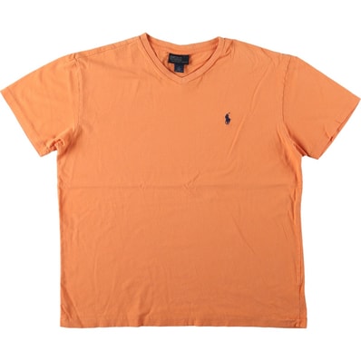 古着 ラルフローレン Ralph Lauren POLO by Ralph Lauren Vネック 半袖 ワンポイントロゴTシャツ メンズM相当/eaa664726
