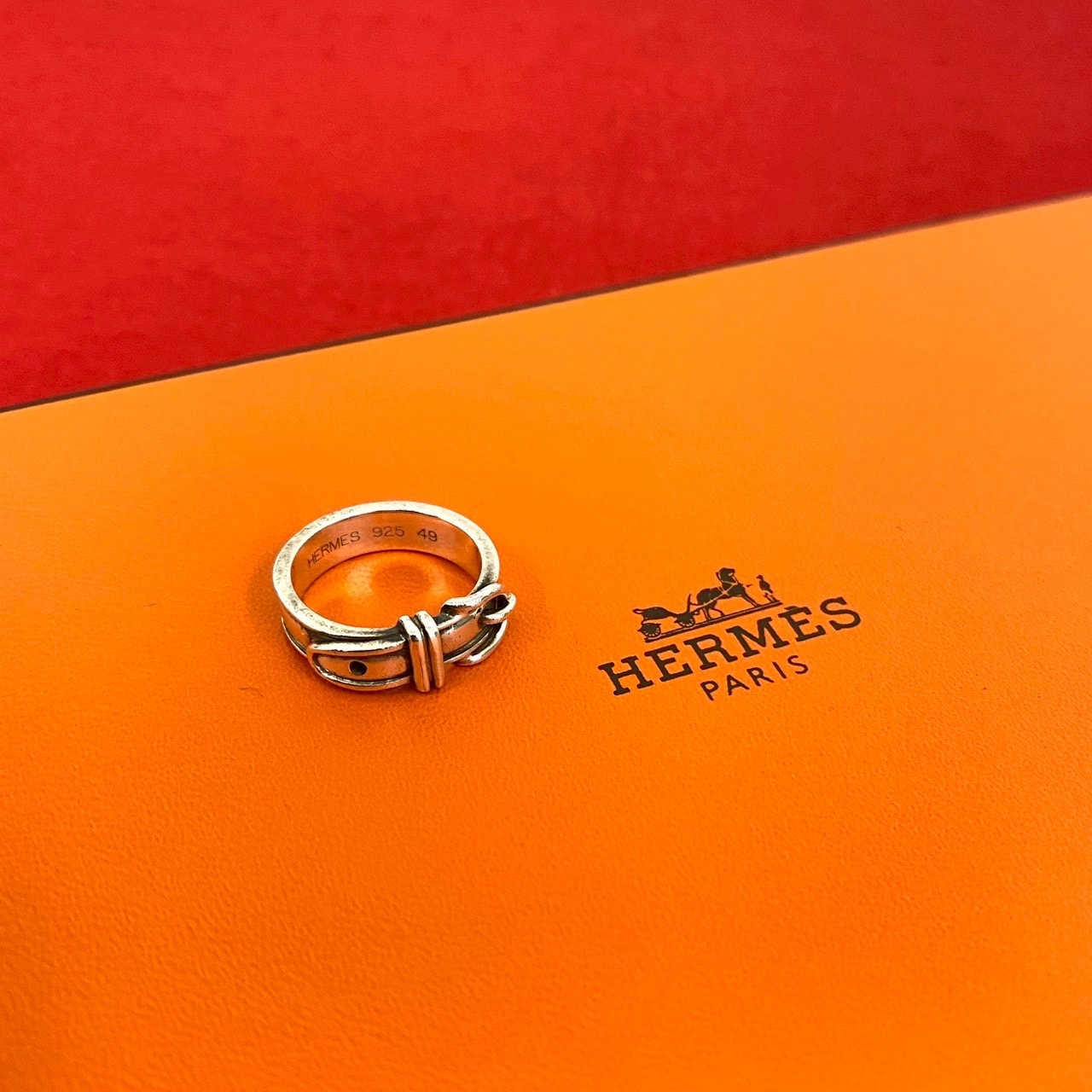 HERMES エルメス サンチュール シルバー925 リング・指輪 8号 シルバー
 62422