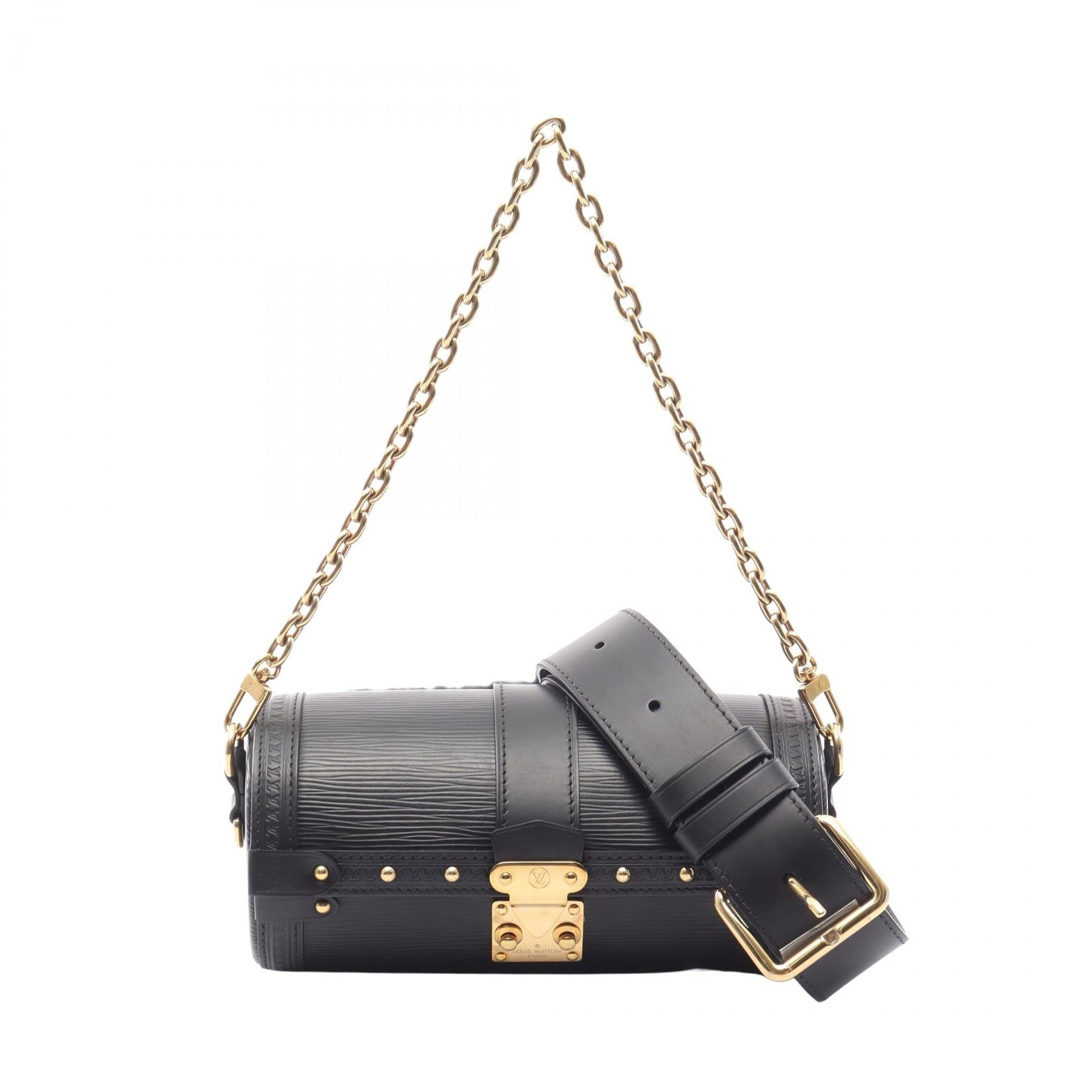 ルイ・ヴィトン LOUIS VUITTON パピヨン トランク ハンドバッグ バッグ レザー エピ レディース ブラック系 M58655 【中古】