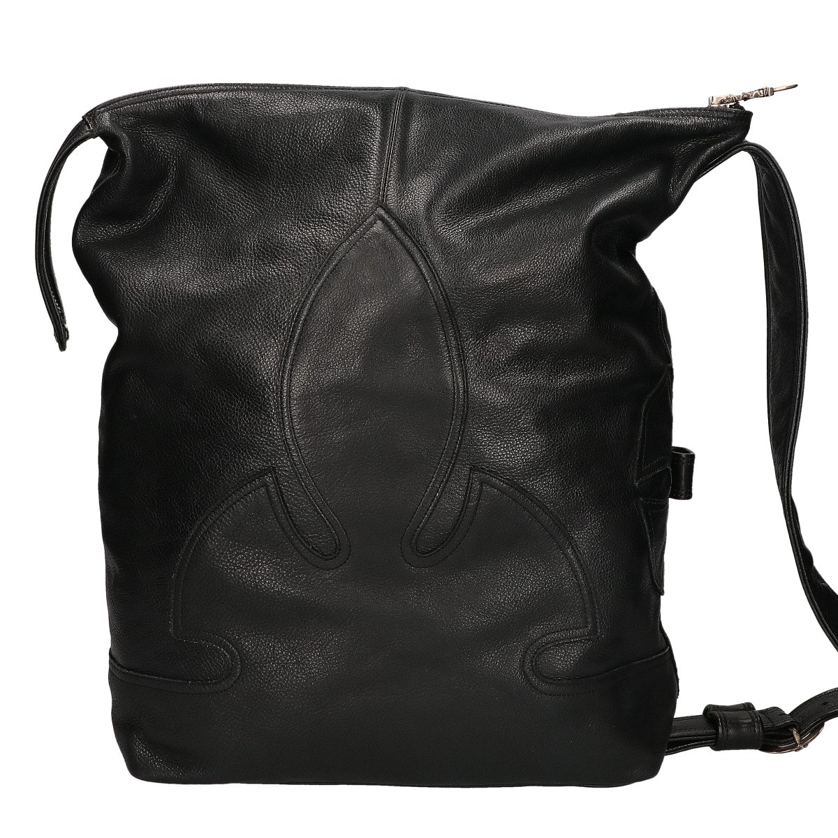 Chrome Hearts Lelo SM Leather Shoulder Bag with Flerknee Patch "Black"