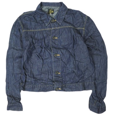 Needles ニードルス 日本製 Gathered Jean Jacket 6.5oz C/L Denim コットンリネン ギャザーデニムジャケット 2 Dark Indigo Gジャン アウター g13845