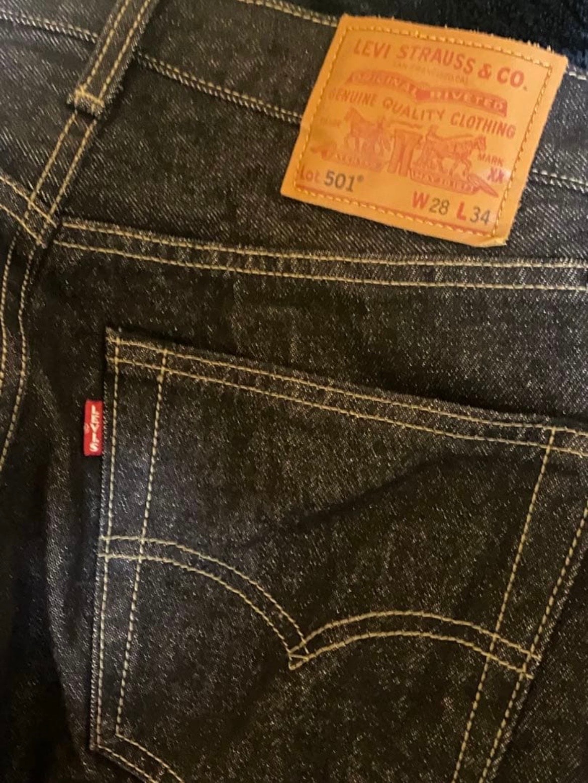 LEVI'S Premium Black 501 Jeans "Black"