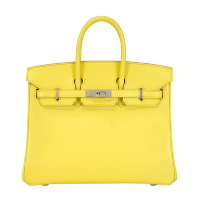 HERMES エルメス ハンドバッグ バーキン25 スフレ エプソン シルバー金具 ▢Q刻印 新品同様【中古】
