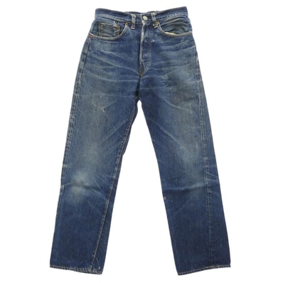 Levi's リーバイス 50s~60s 501XX ボタン裏刻印12 隠しリベット Vステッチ オフセットセンターループ ボタンフライ ストレート パンツ インディゴブルー系 サイズ表記無し【中古】
