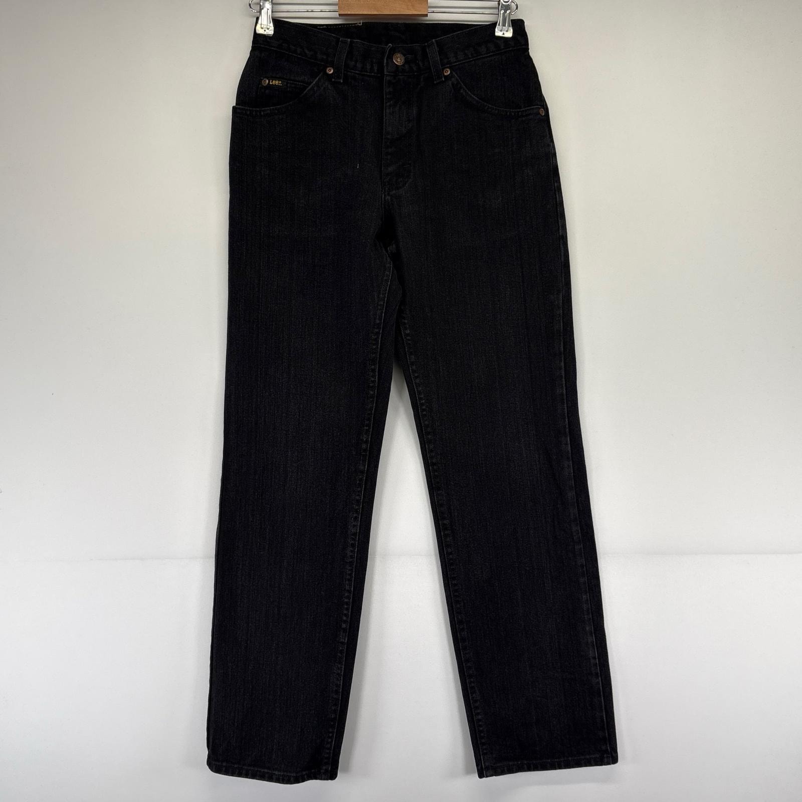 古着 リー Lee デニム パンツ デニムパンツ ジーパン ジーンズ ストレート ワンホーム 5ポケット W30×L32  ブラック系 メンズ