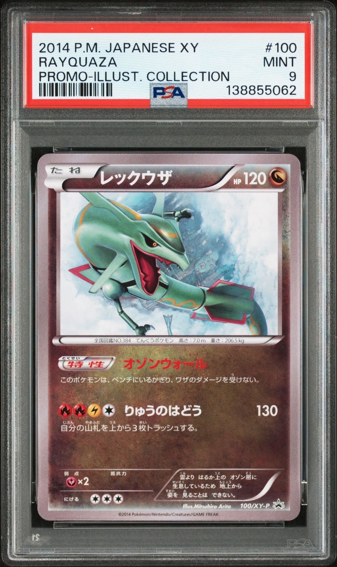 PSA9】レックウザ イラストコレクション: プロモ[XY-P 100/XY-P