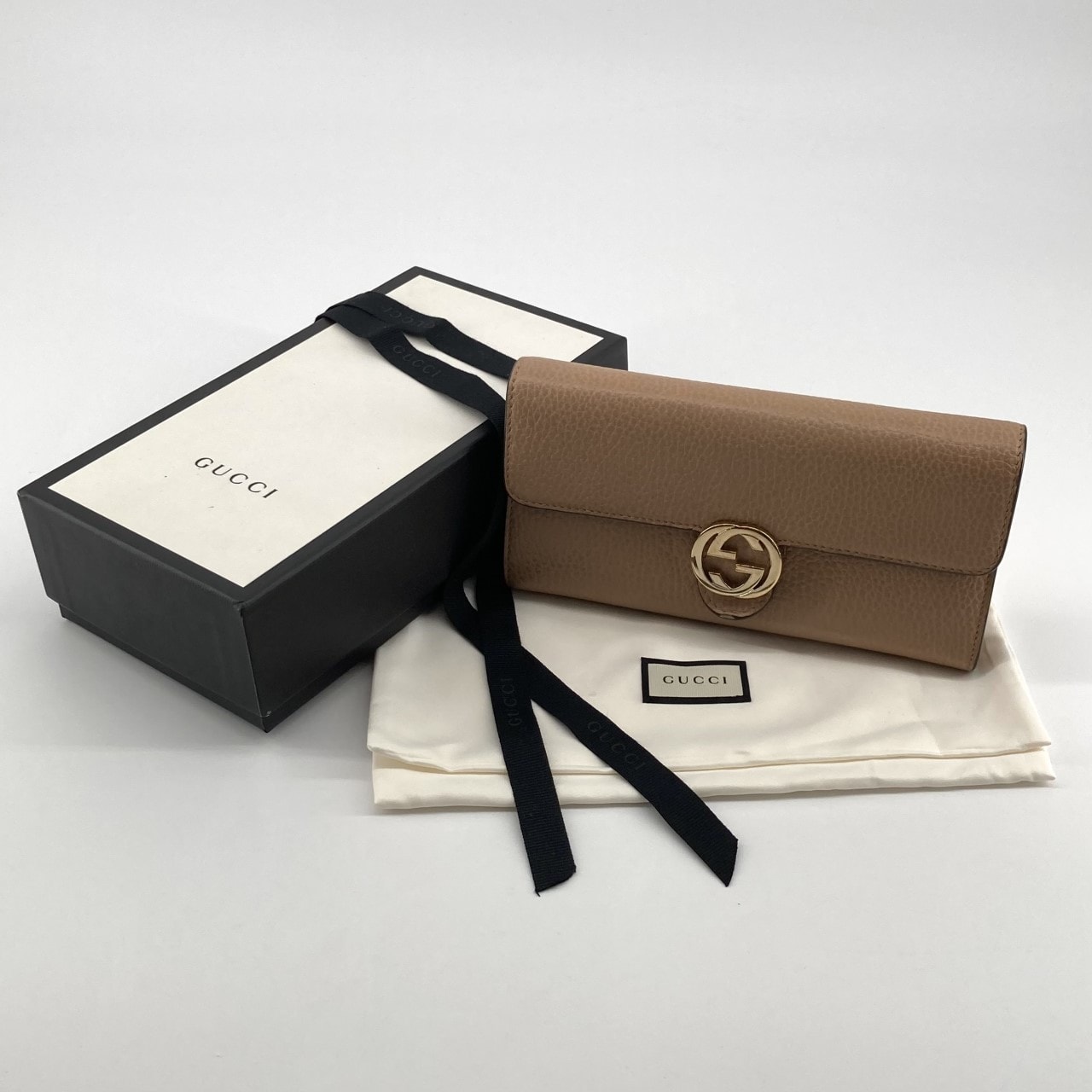 C (やや傷や汚れあり)】GUCCI（グッチ） インターロッキングG レザー