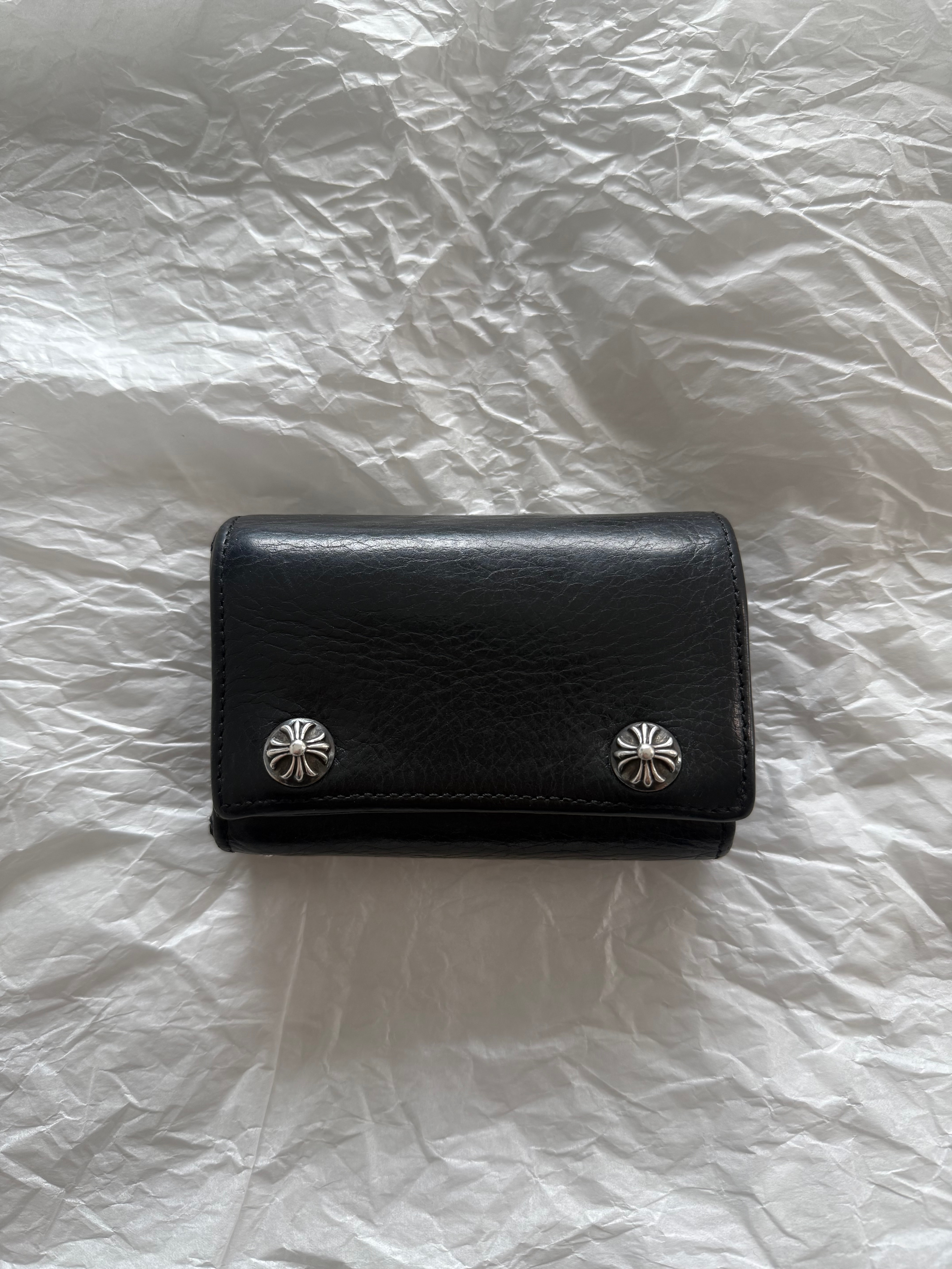 【未使用級美品】CHROME HEARTS クロムハーツ 3フォールド クロスボール ウォレット 財布