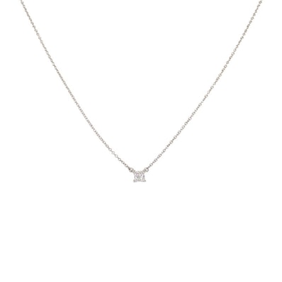 ティファニー TIFFANY&Co. スクエア ペンダント ネックレス Pt950プラチナ ダイヤモンド レディース【中古】【Aランク】