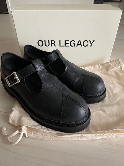 OUR LEGACY Camden Shoe French Leather "Car Tire Black" A4237CCT