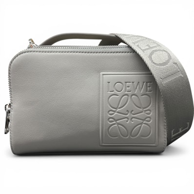 LOEWE 展示品級 カメラバッグ 2way ショルダーバッグ ハンドバッグ C565R41X04 カーフ レザー グレー クロスボディ ポシェット ミニバッグ レディース ユニセックス SAランク 中古 鑑定済 ロエベバッグ