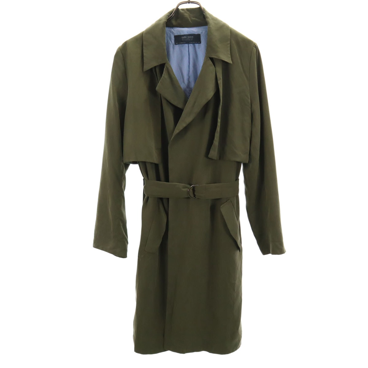 ZARA BASIC ザラベーシック トレンチコート L カーキ