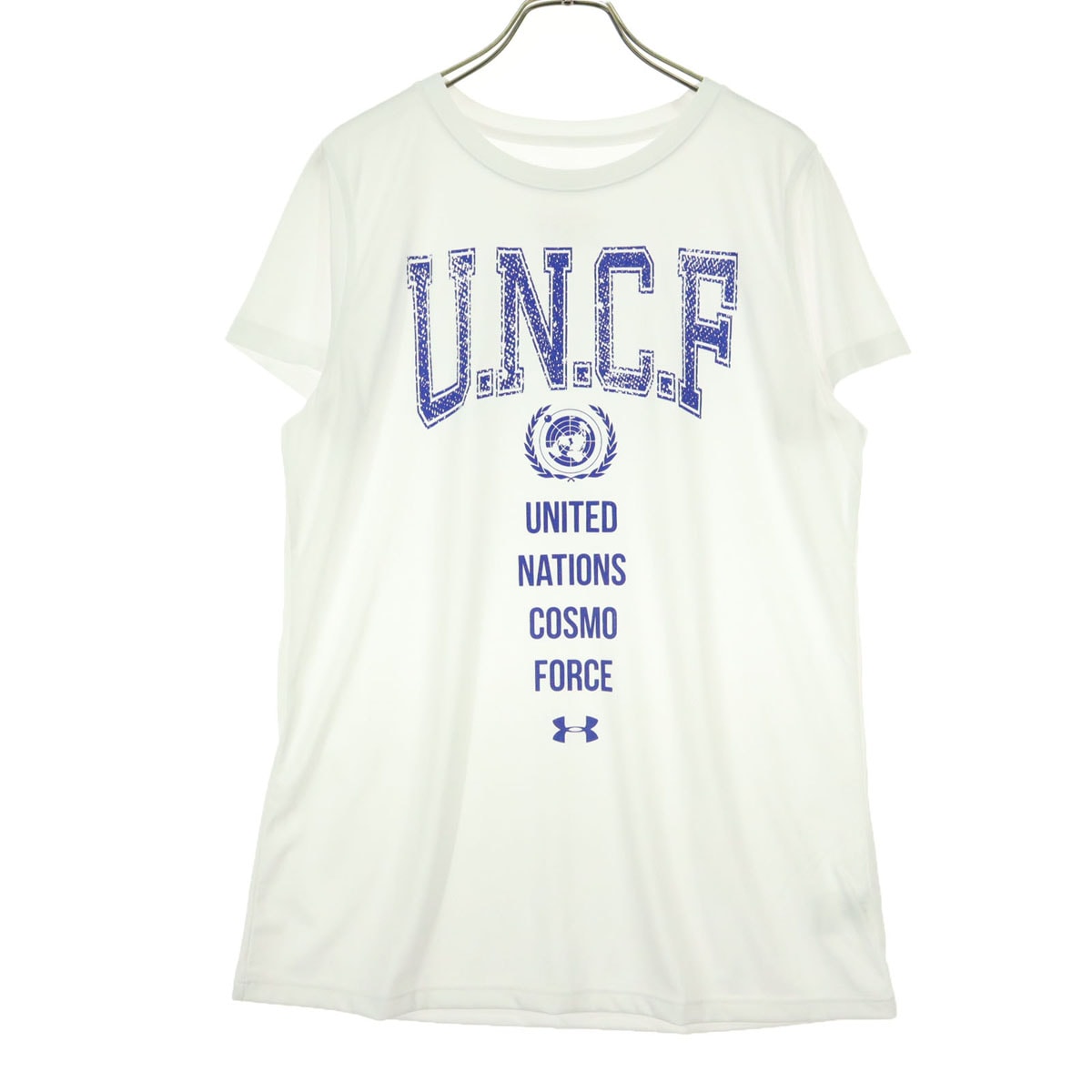 美品 UNDER ARMOUR アンダーアーマー ロゴプリント 半袖 Tシャツ XL ホワイト