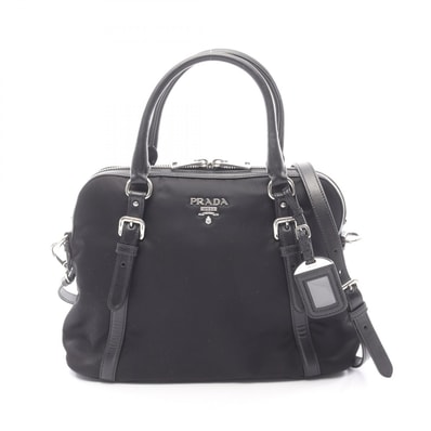プラダ PRADA 2WAY ハンドバッグ バッグ ナイロン レザー レディース ブラック系 【中古】
