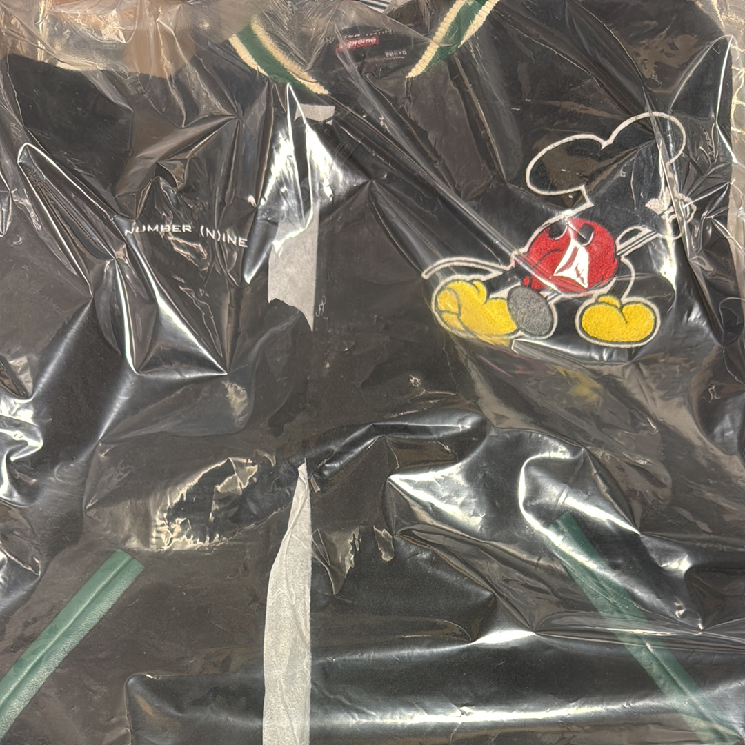 Supreme x Number (N)ine x Mickey Mouse Varsity Jacket "Black"