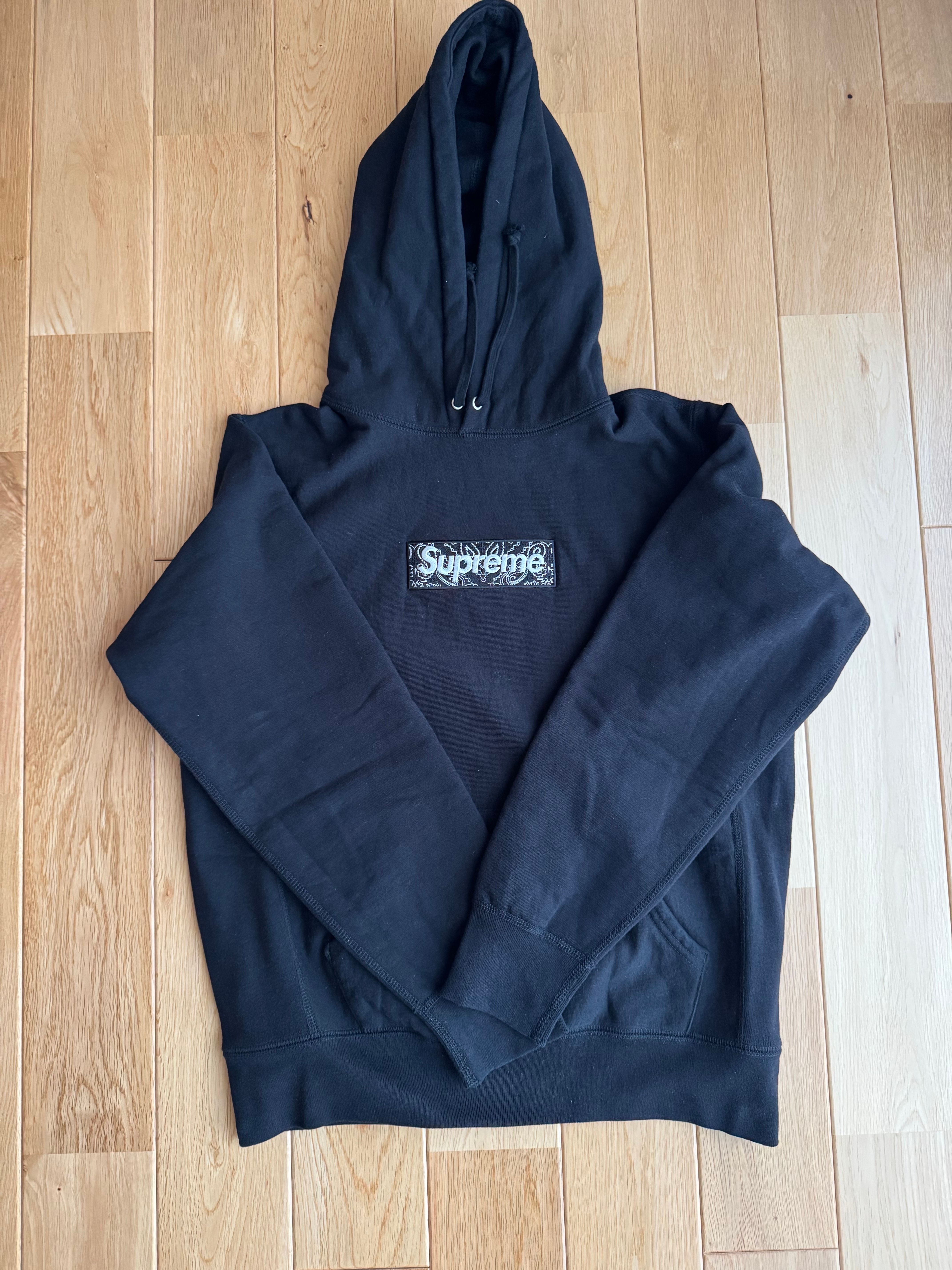 Supreme Bandana Box Logo Hooded Sweatshirt "Black"