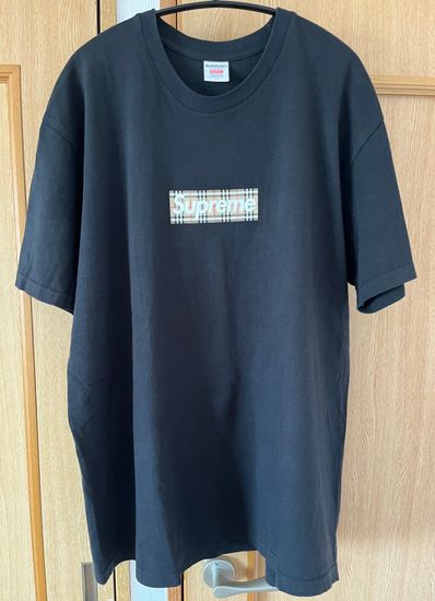 Supreme / Burberry Box Logo Tee "Black"
