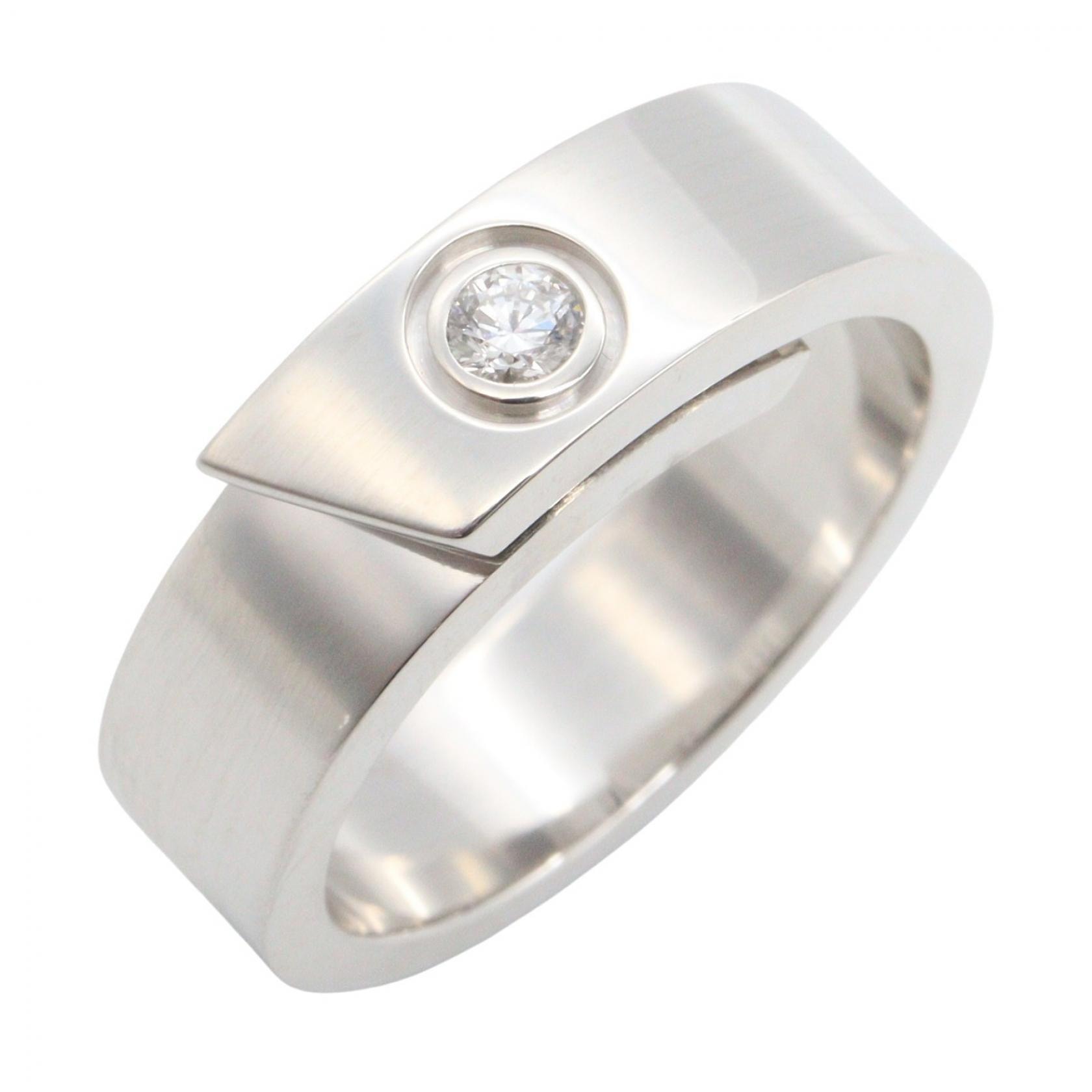 カルティエ CARTIER アニバーサリー リング 1PD リング・指輪 ジュエリー K18WG(ホワイトゴールド) ダイヤモンド レディース シルバー系 / クリア系 【中古】