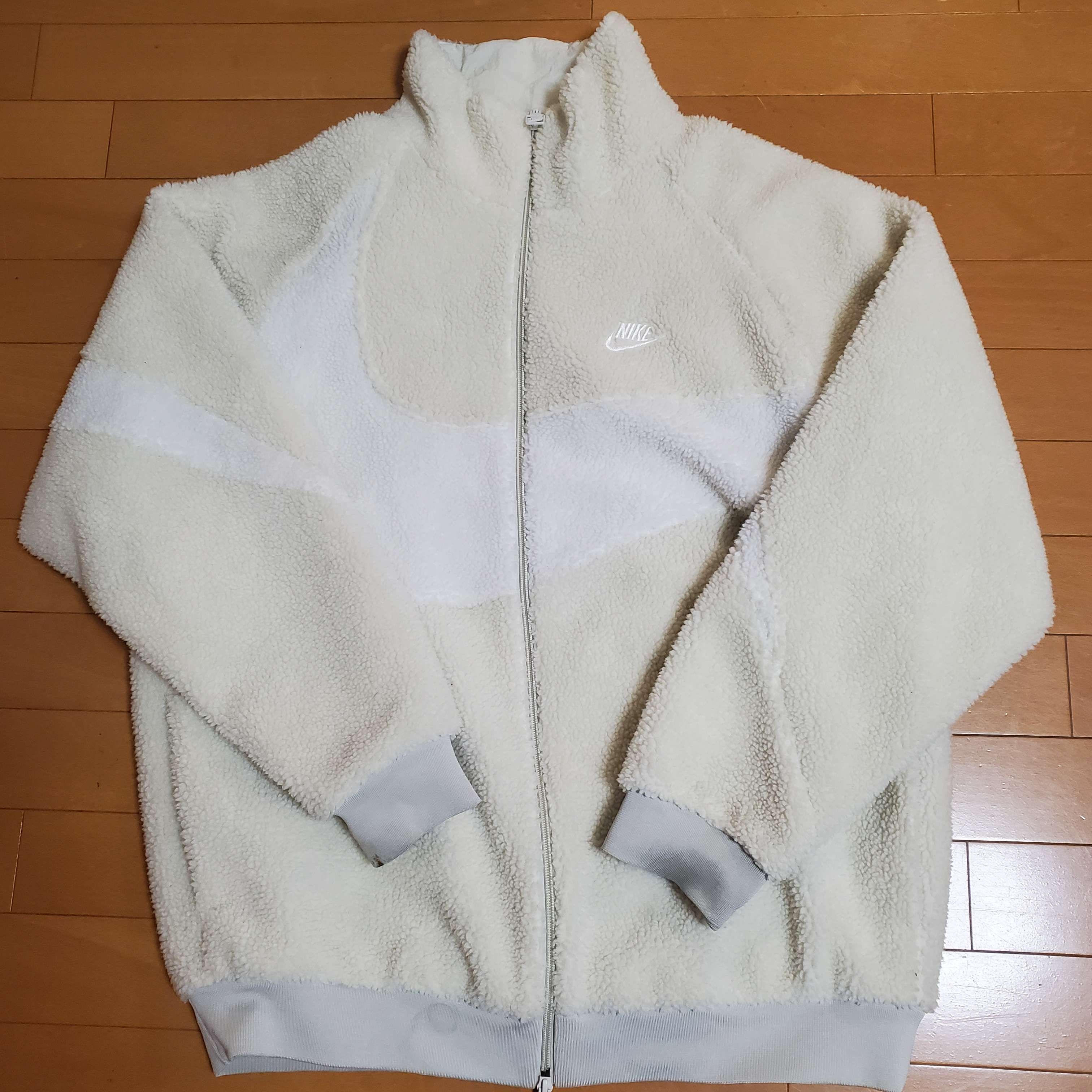 Nike Full Zip Reversible Boa Jacket Sportswear Swoosh "Sea Glass/Sail" BQ6546-020