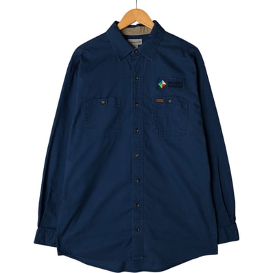 古着 カーハート Carhartt 長袖 ワークシャツ メンズL相当/eaa564479
