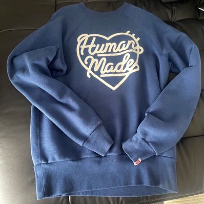 HUMAN MADE RAGLAN CREWNECK SWEATSHIRT "Navy"
