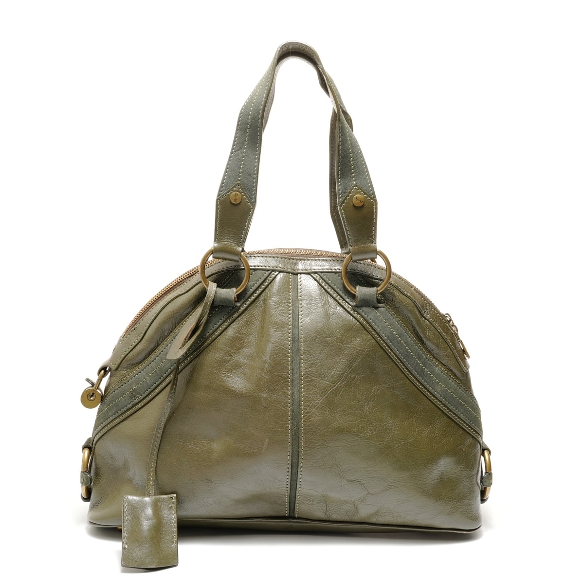 イヴ・サンローラン YSL ミューズ スウェード×レザー ショルダーバッグ【中古】