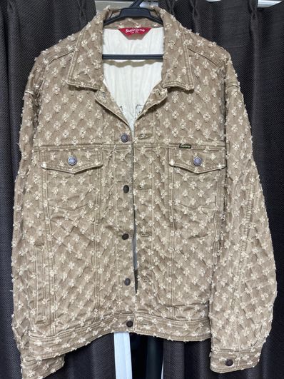 Supreme Hole Punch Denim Trucker Jacket "Brown"