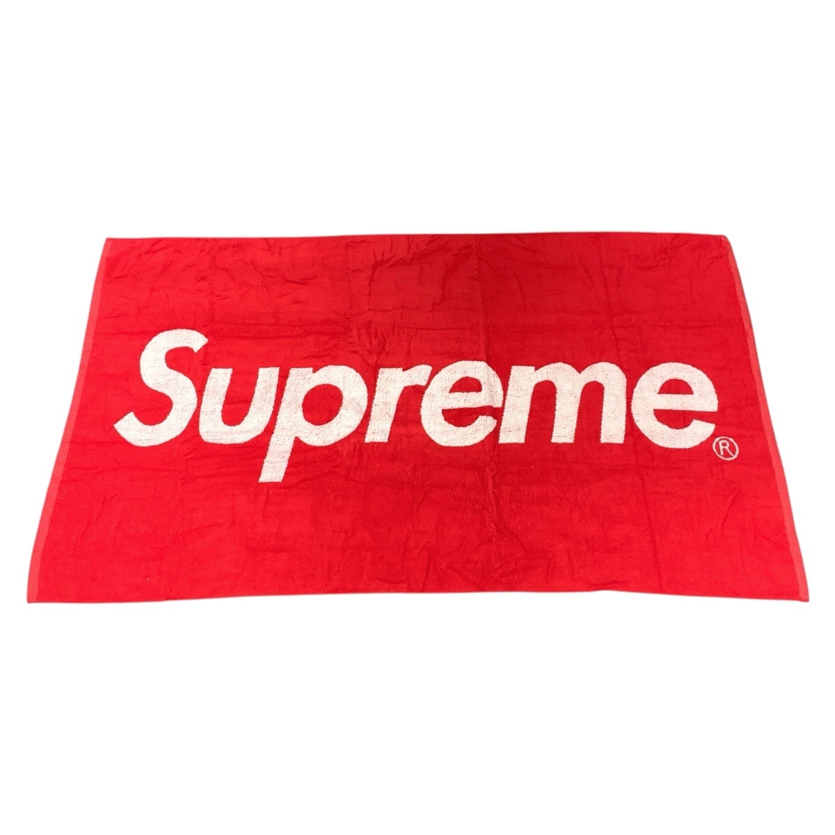 Supreme シュプリーム レッド コットン タオル ビーチタオル 男女兼用 604733 【中古】