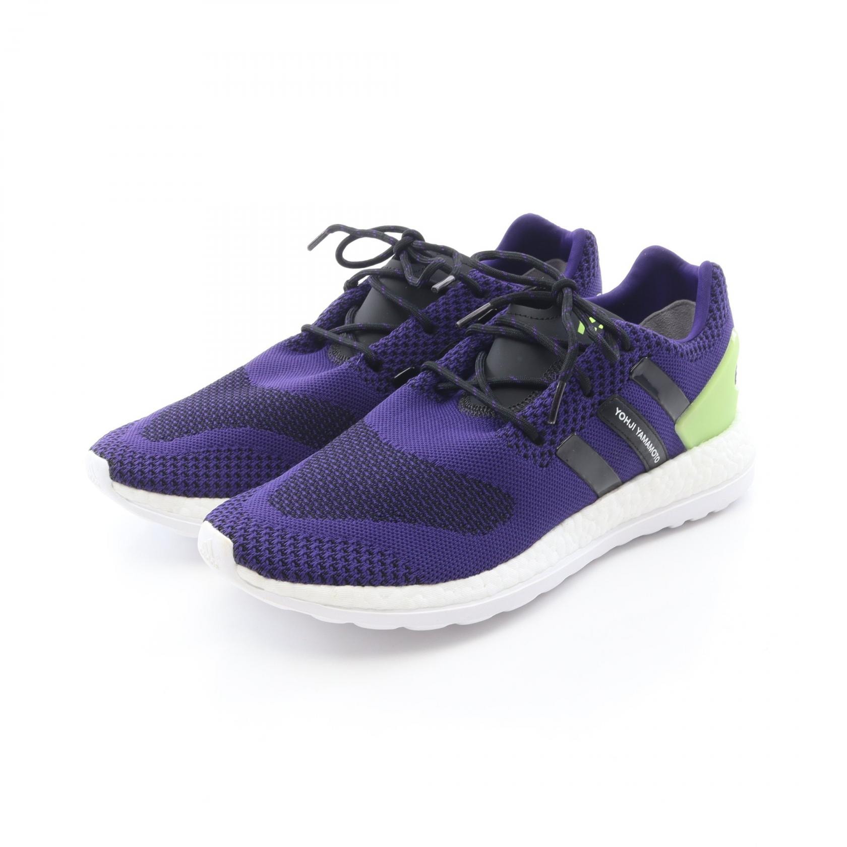 ワイスリー Y-3 PURE BOOST ZG KNIT スニーカー 靴 ファブリック メンズ パープル系 / グリーン系 AQ5730 【中古】