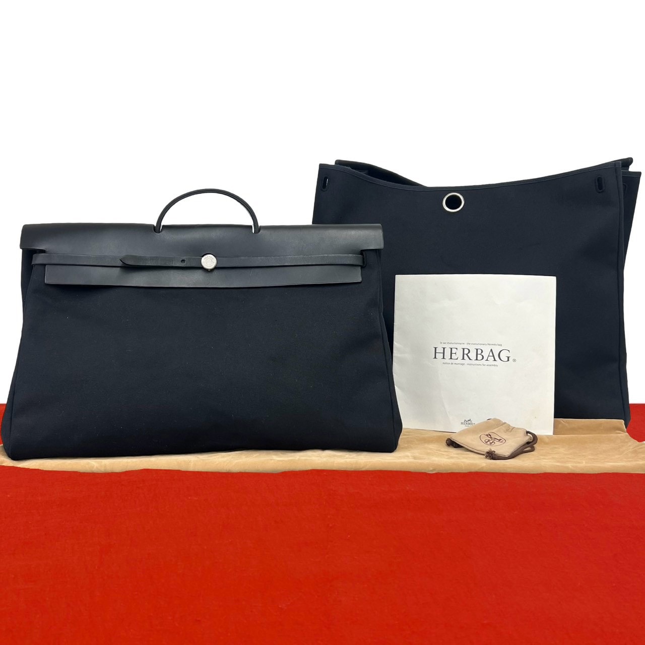 HERMES エルメス エールバッグ GM トワルオフィシエ レザー ボストンバッグ ブラック
31088