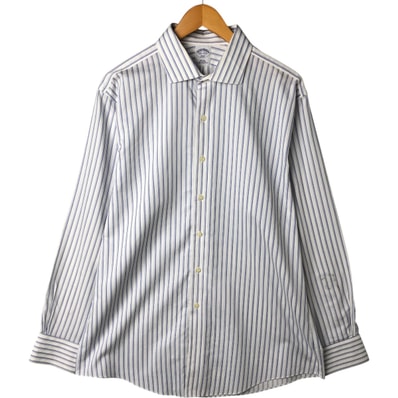 古着 ブルックスブラザーズ Brooks Brothers 346 長袖 コットンストライプシャツ メンズL相当/eaa549401