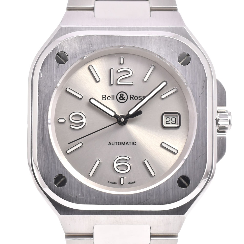 ベル&ロス Bell&Ross BR05A-GR-ST BR05 デイト グレー 自動巻き メンズ 良品 箱・保証書付き 腕時計 G#147282