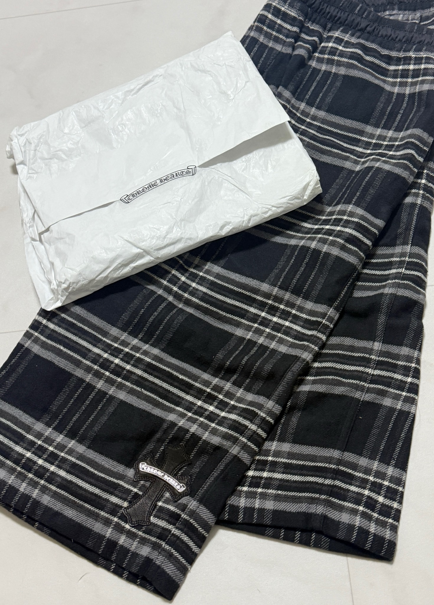 Chrome Hearts After School Flannel Shorts "Grey/Black"