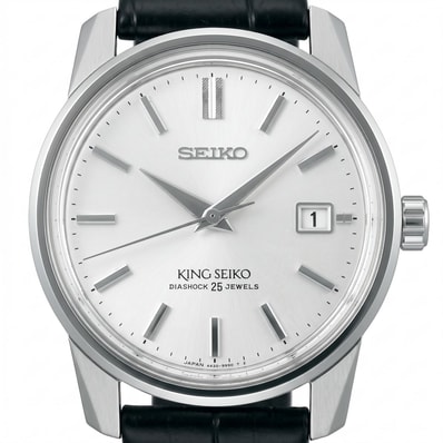 美品 SEIKO セイコー キングセイコー 創業140周年記念限定モデル SDKA001/6L35-00D0 腕時計 ステンレススチール/クロコダイル シルバー 自動巻き シルバー文字盤 メンズ【中古】