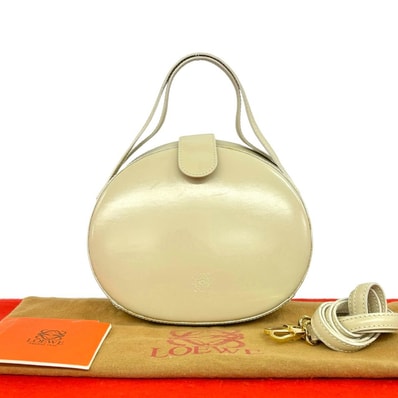LOEWE ロエベ アナグラム レザー ショルダーバッグ ベージュ
28459