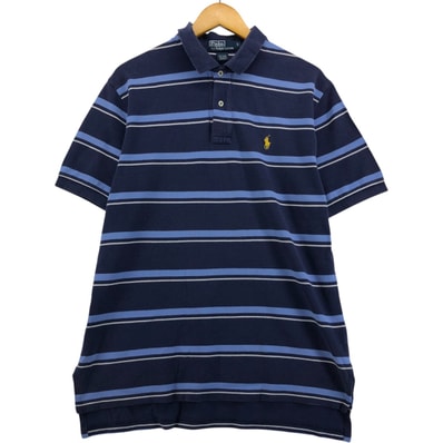 古着 ラルフローレン Ralph Lauren POLO by Ralph Lauren マルチボーダー 半袖 ボーダー ポロシャツ メンズL相当/eaa570865