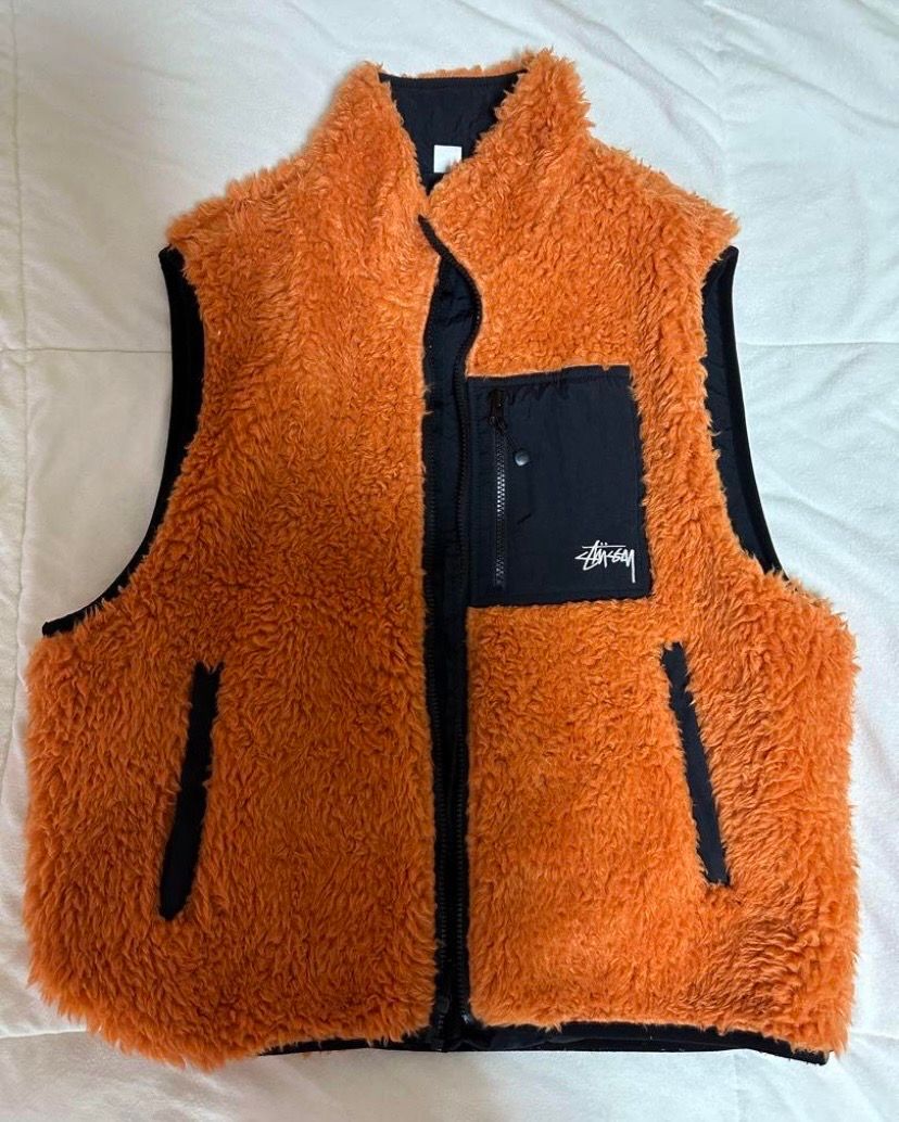 ストゥーシー stussy リバーシブルボアベスト
