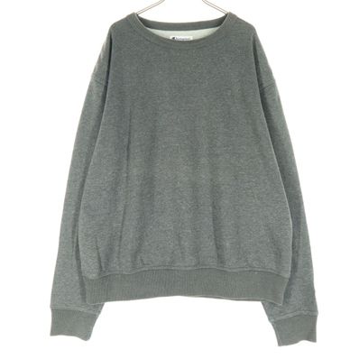 Champion チャンピオン ロゴ刺繍 長袖 袖ロゴワッペン トレーナー L グレー