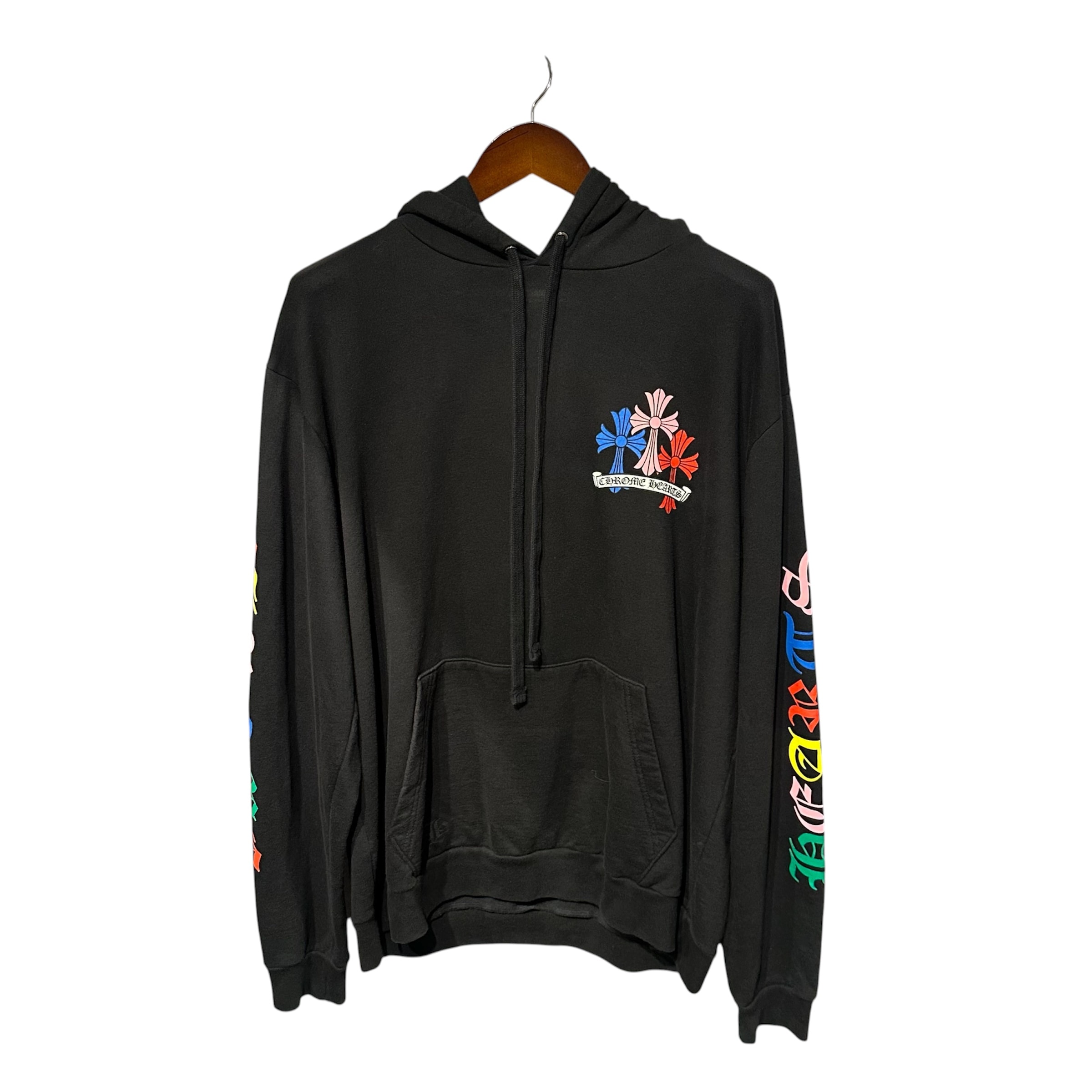 Chrome Hearts Cemetery Cross Pullover Hoodie "Black/Multicolor"