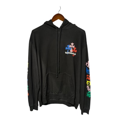 Chrome Hearts Cemetery Cross Pullover Hoodie "Black/Multicolor"