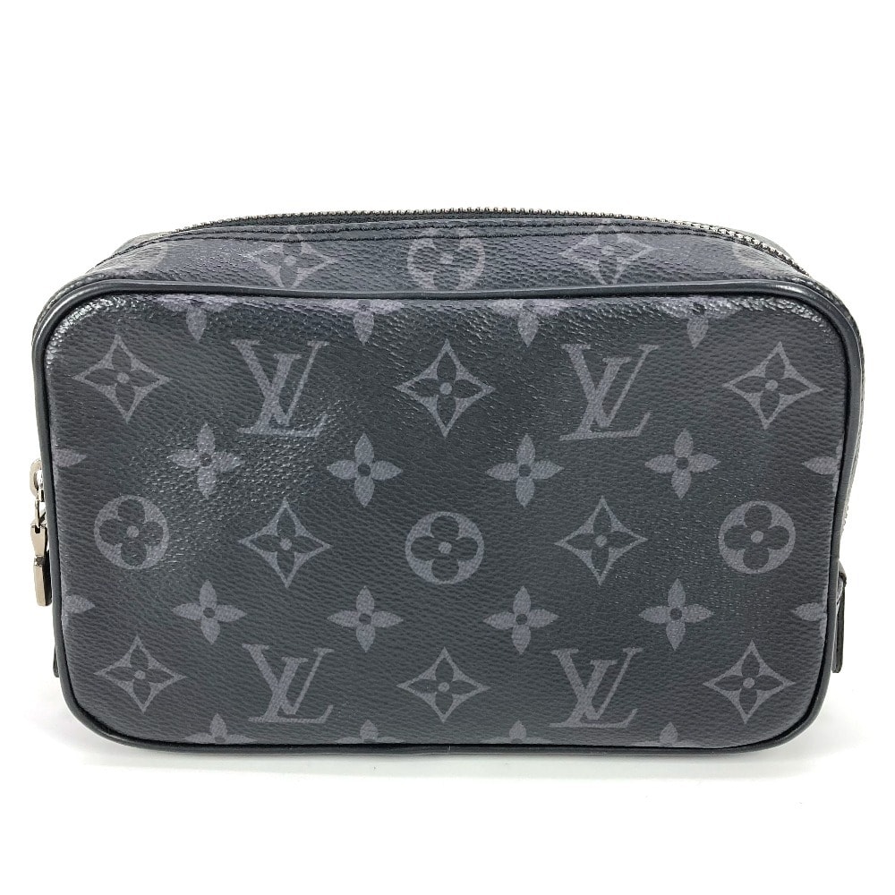 ルイヴィトン LOUIS VUITTON トゥルーストワレPM M43384 モノグラムエクリプス セカンドバッグ クラッチバッグ カバン マルチポーチ ポーチ モノグラムエクリプスキャンバス ブラック 美品