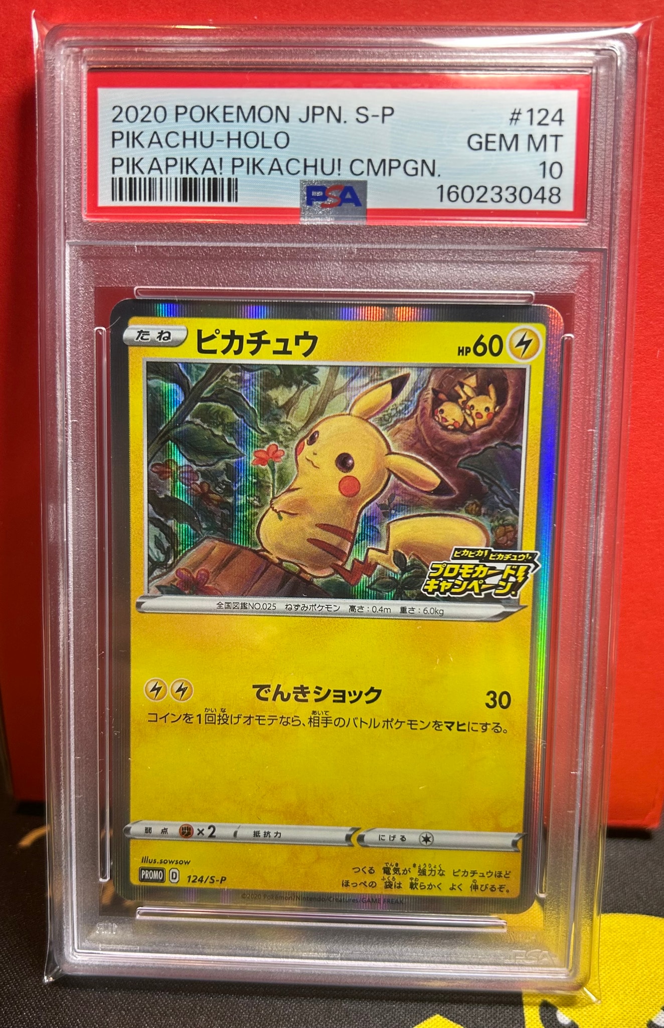 ピカチュウ: プロモ P [S-P 124](ピカピカ!ピカチュウ!プロモカードキャンペーン)