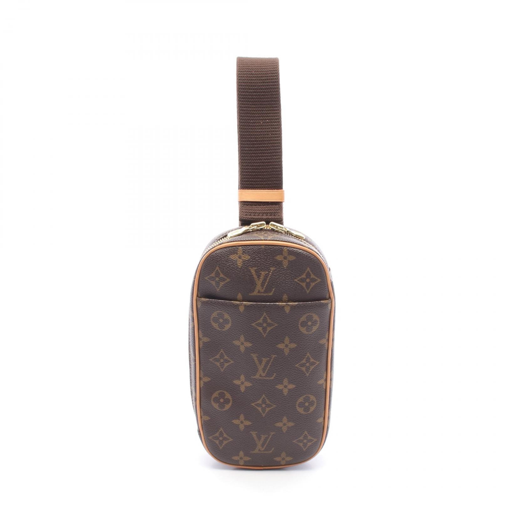 ルイ・ヴィトン LOUIS VUITTON ポシェットガンジュ モノグラム ウエストバッグ ボディバッグ バッグ PVCコーティングキャンバス レザー モノグラム メンズ レディース ブラウン系 M51870 【中古】