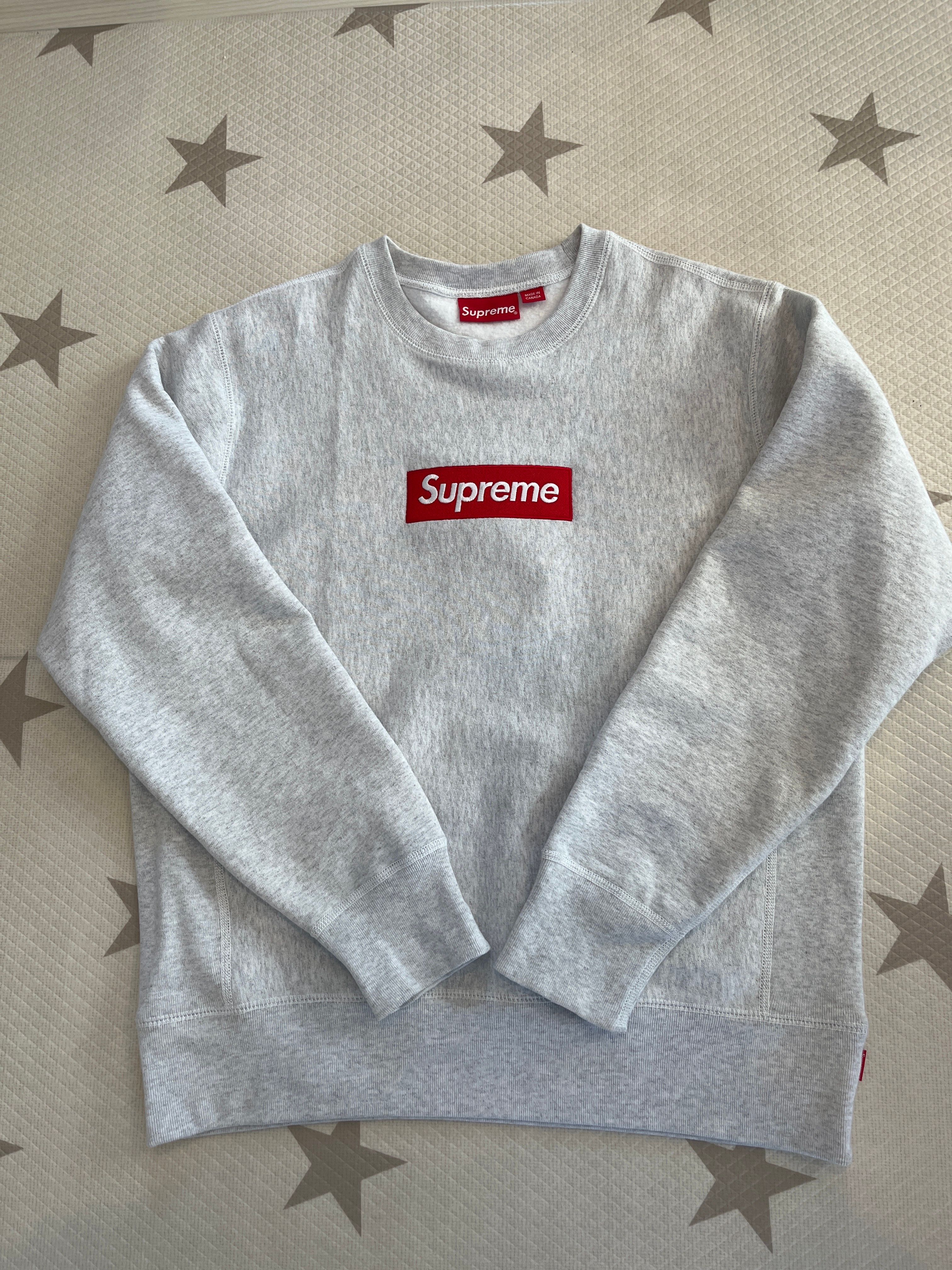 Supreme Box Logo Crewneck Sweatshirt "Ash Grey" (18FW)