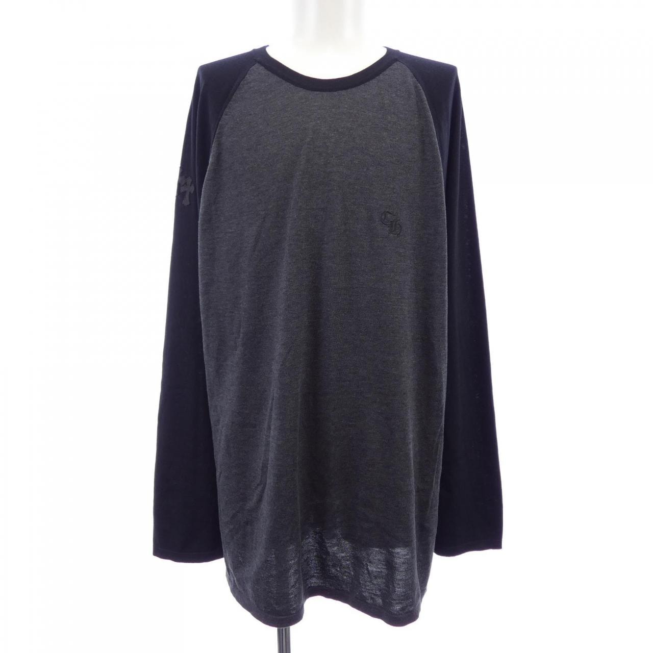 Chrome Hearts Cross Patch Raglan L/S T-Shirt "Black/Gray"
