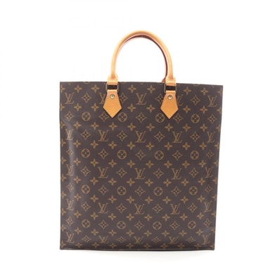 ルイ・ヴィトン LOUIS VUITTON サックプラ トートバッグ バッグ PVCコーティングキャンバス レザー モノグラム レディース ブラウン系 M51140 【中古】