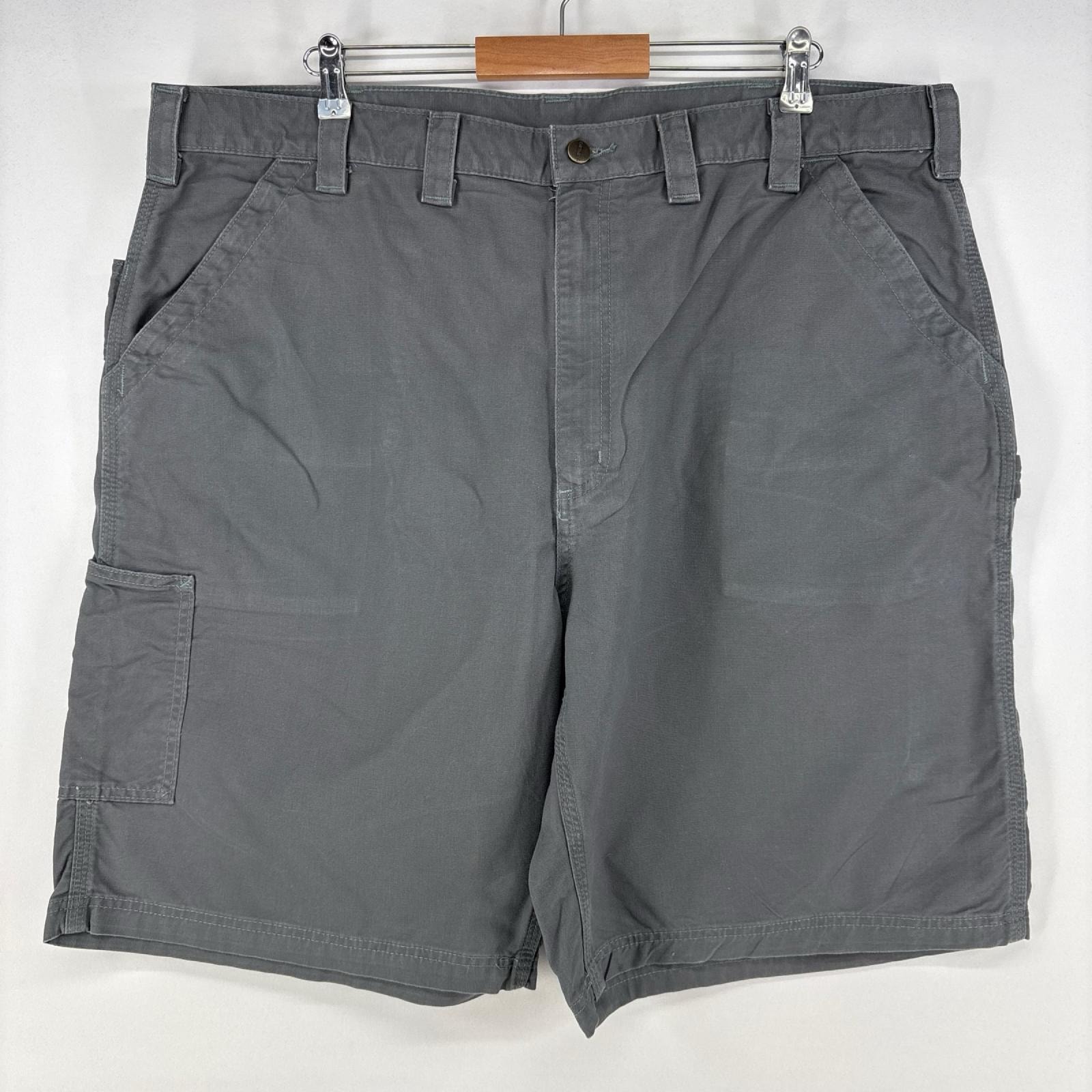 古着 カーハート Carhartt ダック ショートパンツ ワーク ジップ カーゴ ハーフパンツ ワンポイントロゴ w44  グレー メンズ