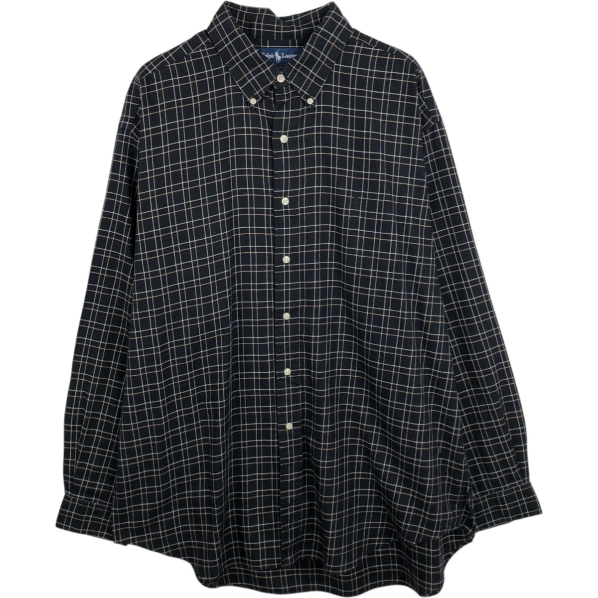古着 ラルフローレン Ralph Lauren BLAKE 長袖 ボタンダウンチェックシャツ メンズXL相当/eaa678056