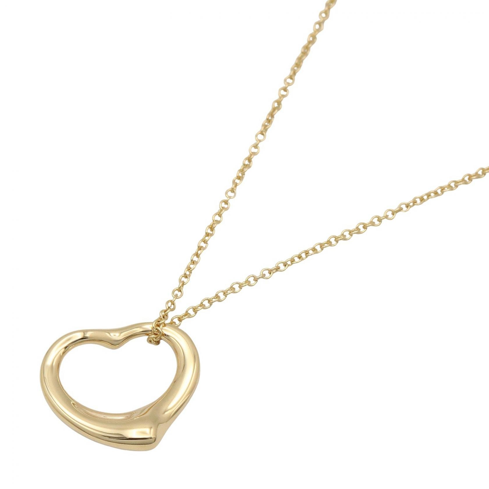 ティファニー TIFFANY&CO オープンハート スモール ネックレス ネックレス ジュエリー K18(イエローゴールド) レディース ゴールド系 【中古】