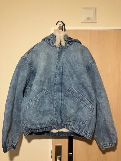 Supreme Faux Shearling Lined Bomber Jacket "Denim"